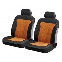 Чехлы универсальные HR TREND черный/оранжевый на передние сиденья